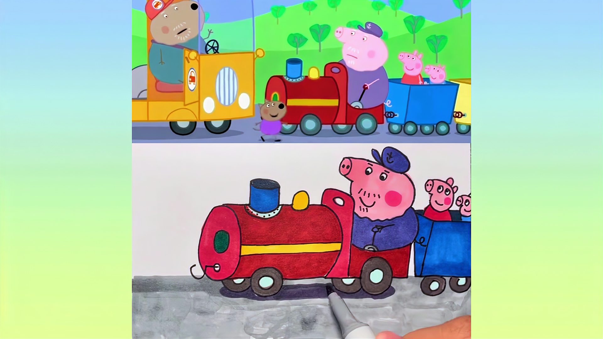 猪爷爷启动了他的格特鲁格号小火车